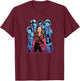 Stranger Things Group Shot Populous Gazing T-Shirt - T-Shirt | Maroon