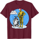 Star Wars Christmas C-3PO & R2-D2 Snow Globe T-Shirt - T-Shirt | Maroon