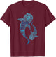 Save the Seas White Shark Environmental Awareness Gift T-Shirt - T-Shirt | Maroon