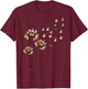 Flower Pug Dog Dandelion Funny Animals Lover T-Shirt - T-Shirt | Maroon