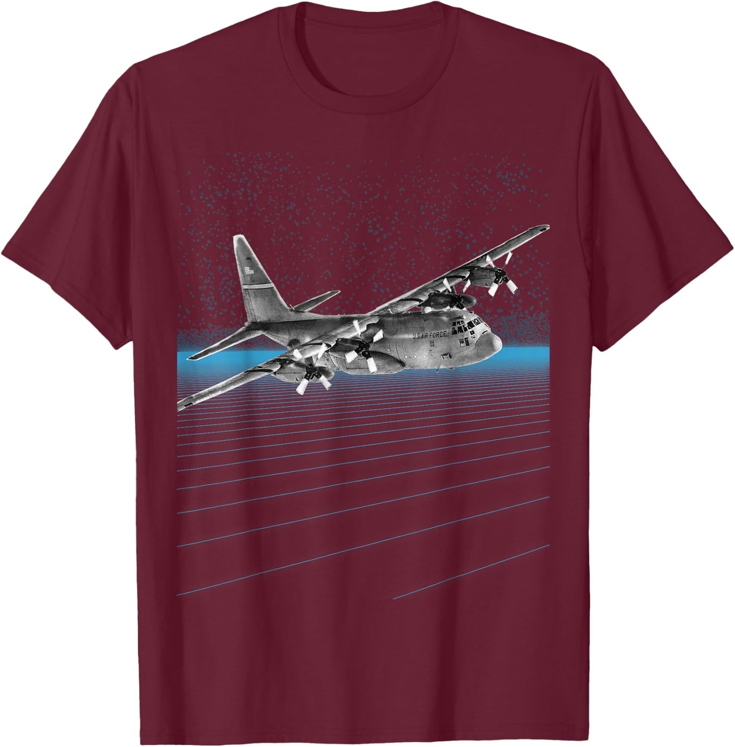 C-130 Hercules - Collectable Military T-Shirt - T-Shirt | Maroon
