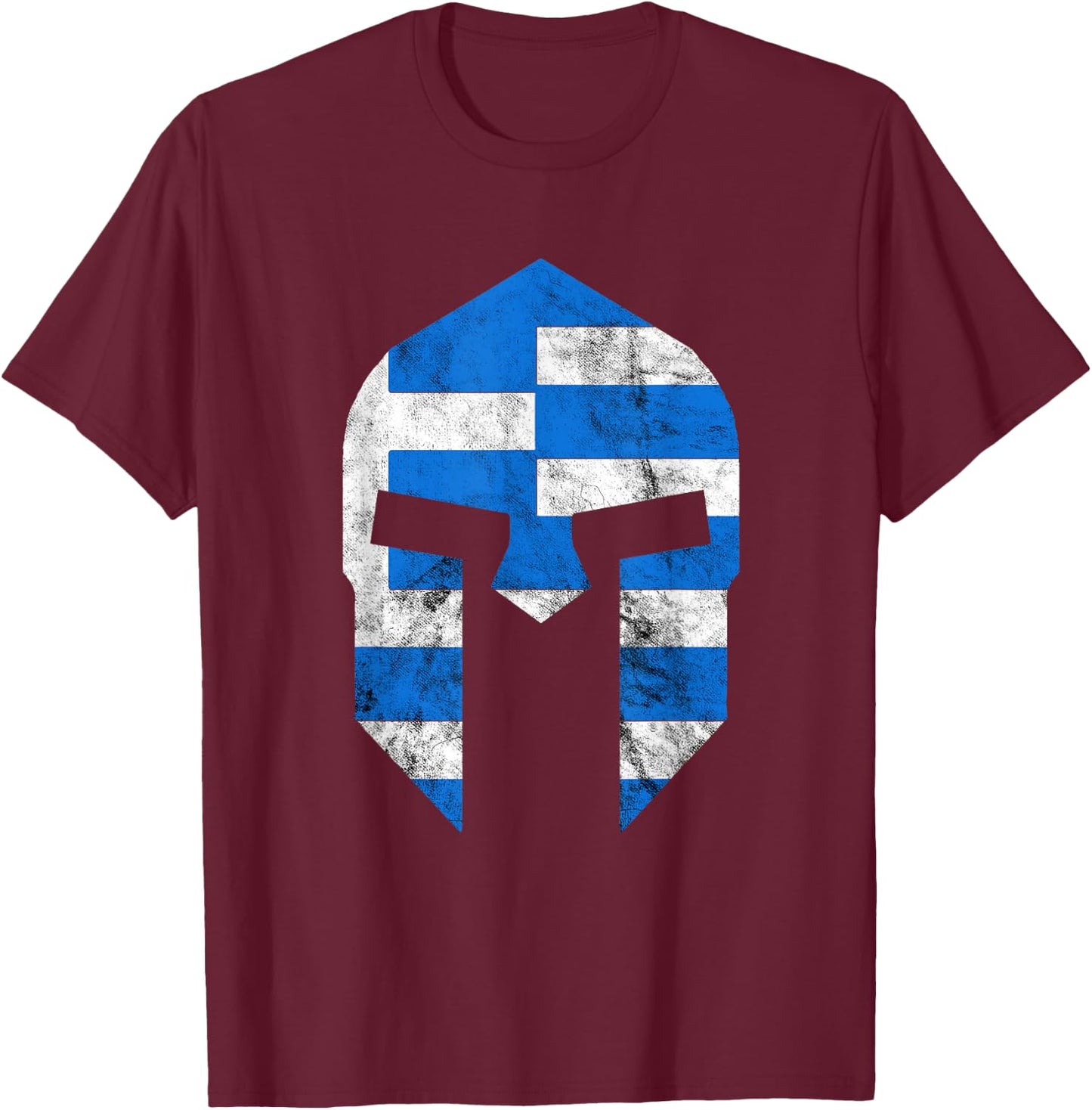 Greek Gladiators Spartan Helmet Greece Sparta T-Shirt - T-Shirt | Maroon