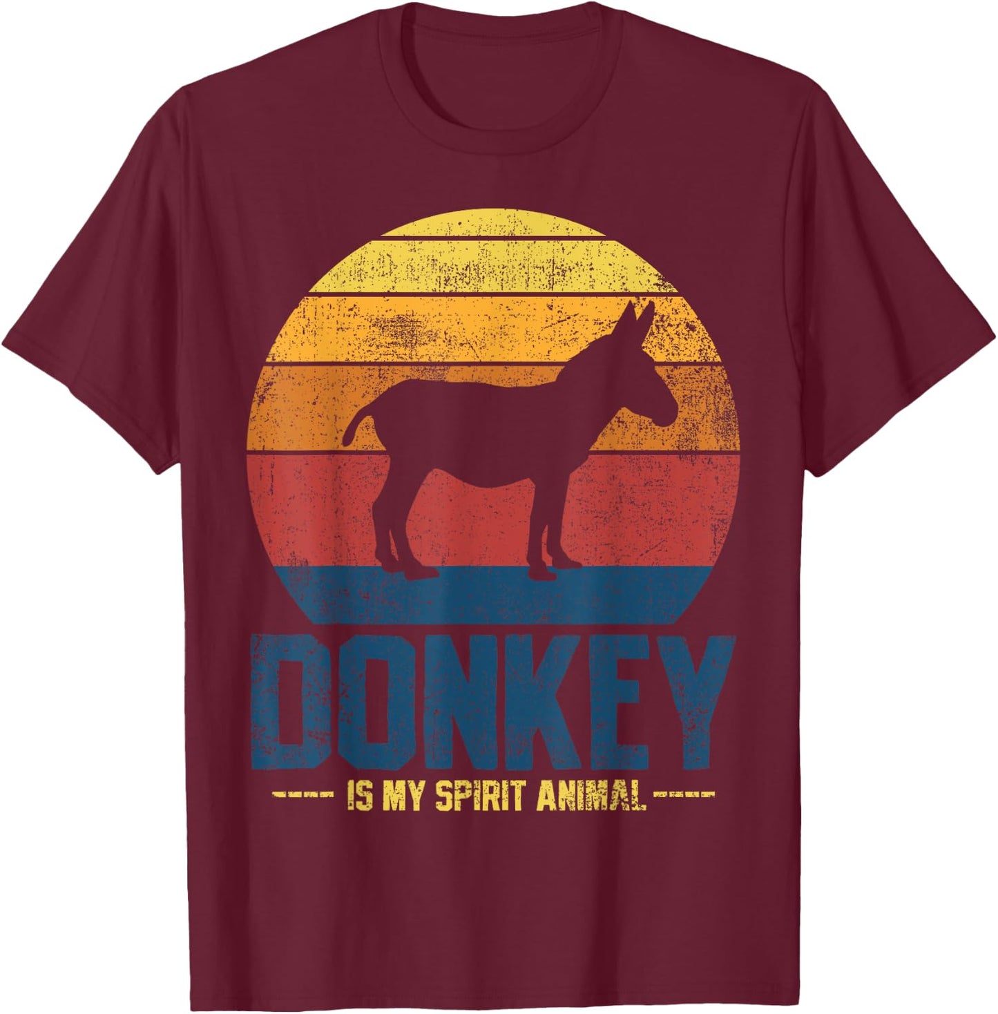 Donkey Farmer Vintage T-Shirt - T-Shirt | Maroon