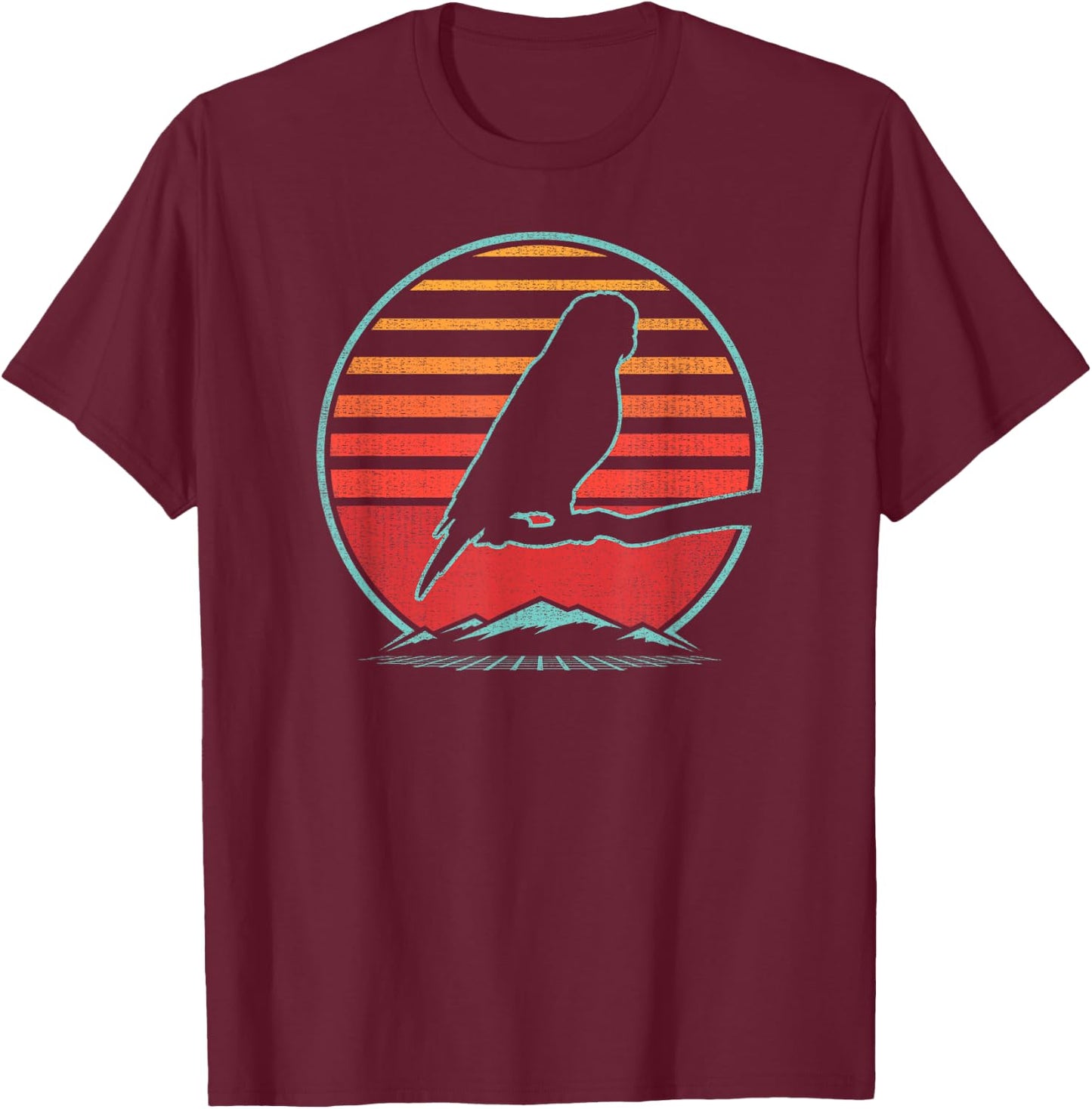 Conure Parrot Retro Vintage 80s Style Birding Gift T-Shirt - T-Shirt | Maroon