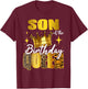 Son Of The Birthday Queen Women Bday Party Gift T-Shirt - T-Shirt | Maroon