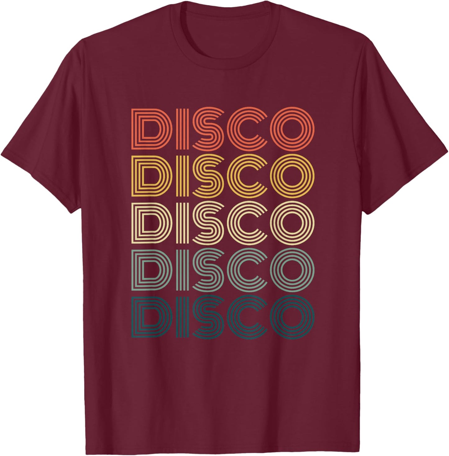 Disco Themed Funky Vintage 70s 80s For Dance Parties T-Shirt - T-Shirt | Maroon