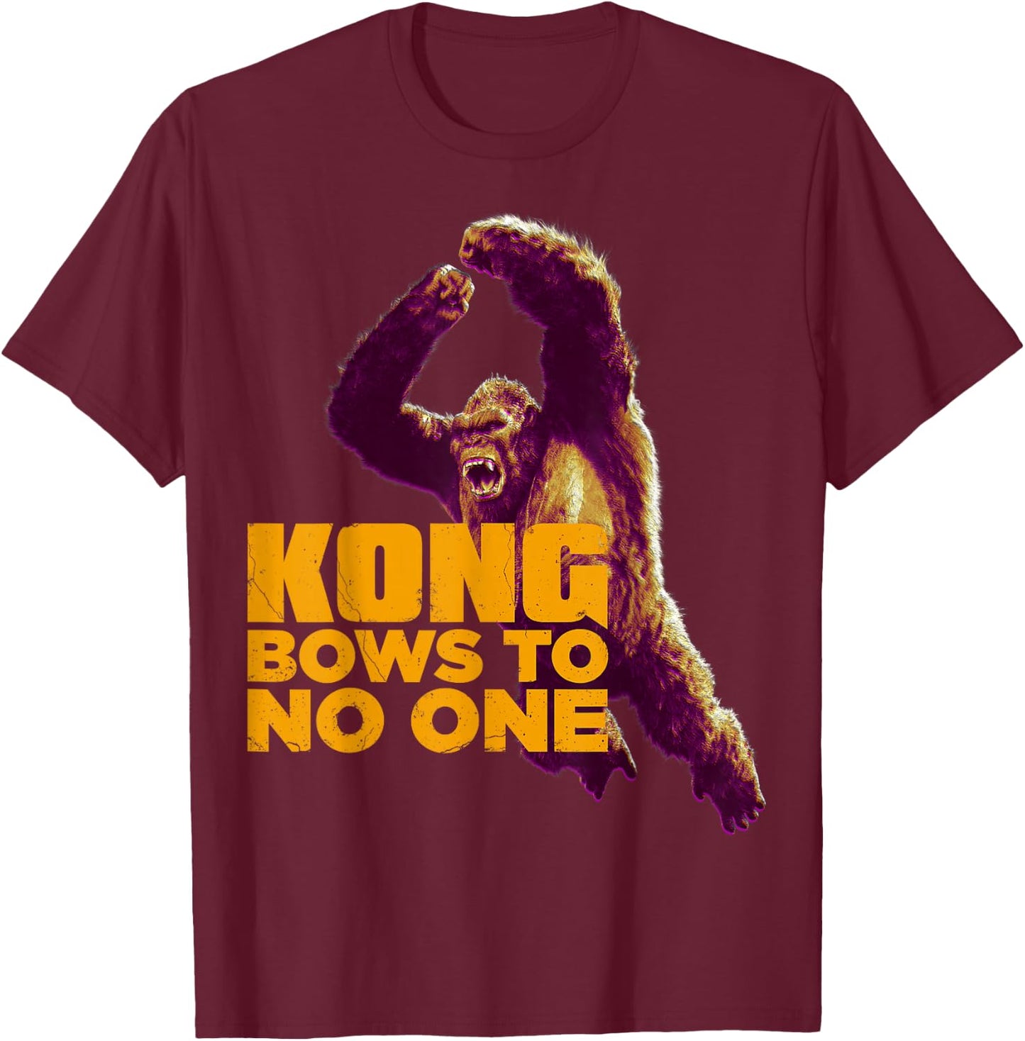 Godzilla vs Kong - Kong Bows To No One T-Shirt - T-Shirt | Maroon