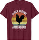 Cluck Around and Find Out Chicken Vintage T-Shirt - T-Shirt | Maroon