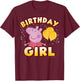 Peppa Pig Birthday Girl Confetti Celebration Small T-Shirt - T-Shirt | Maroon