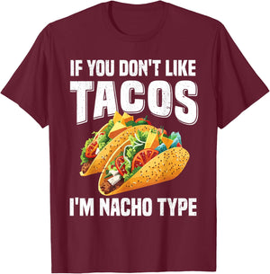 Cute Taco Design Women Kids Mexican Food Taco Lover T-Shirt - T-Shirt | Maroon