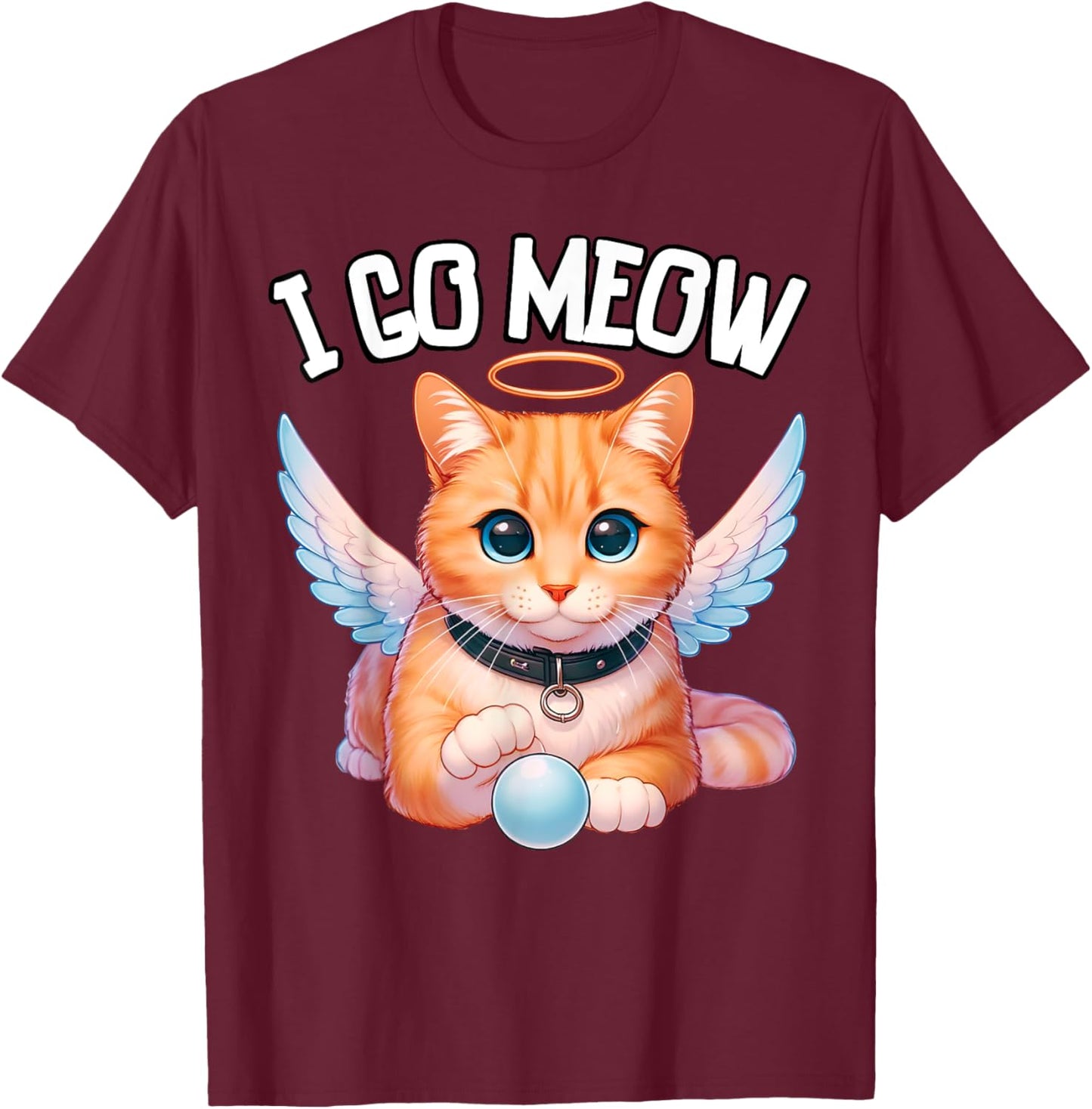 I Go Meow Cat Meme Meowing Not Meowing Cat Anime T-Shirt - T-Shirt | Maroon