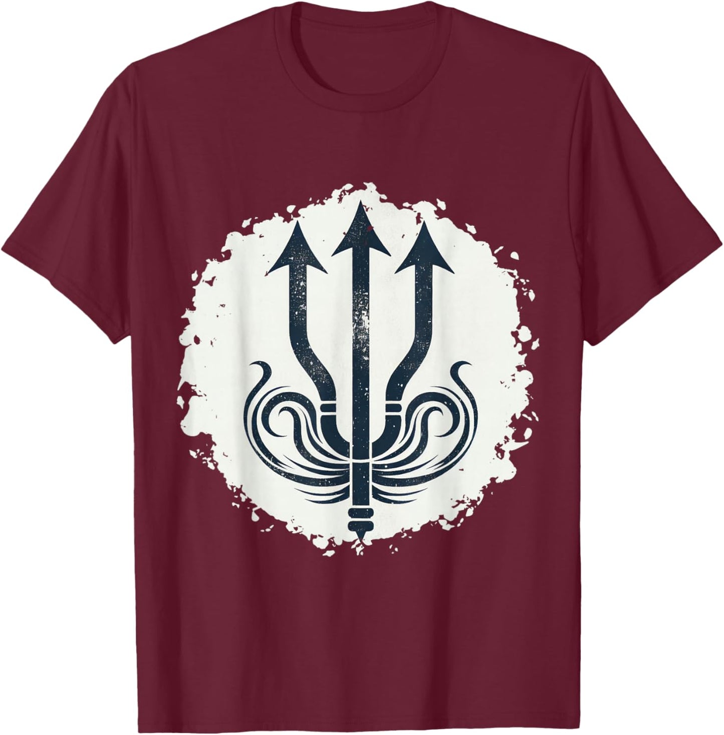 Trident Poseidon Symbol Ancient Greek God T-Shirt - T-Shirt | Maroon