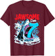 7th Birthday Shirt Shark Birthday Party Gifts for Kids 7 yr T-Shirt - T-Shirt | Maroon