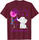Elephant Trisomy 18 Awareness - Trisomy 18 Ribbon Gifts T-Shirt - T-Shirt | Maroon