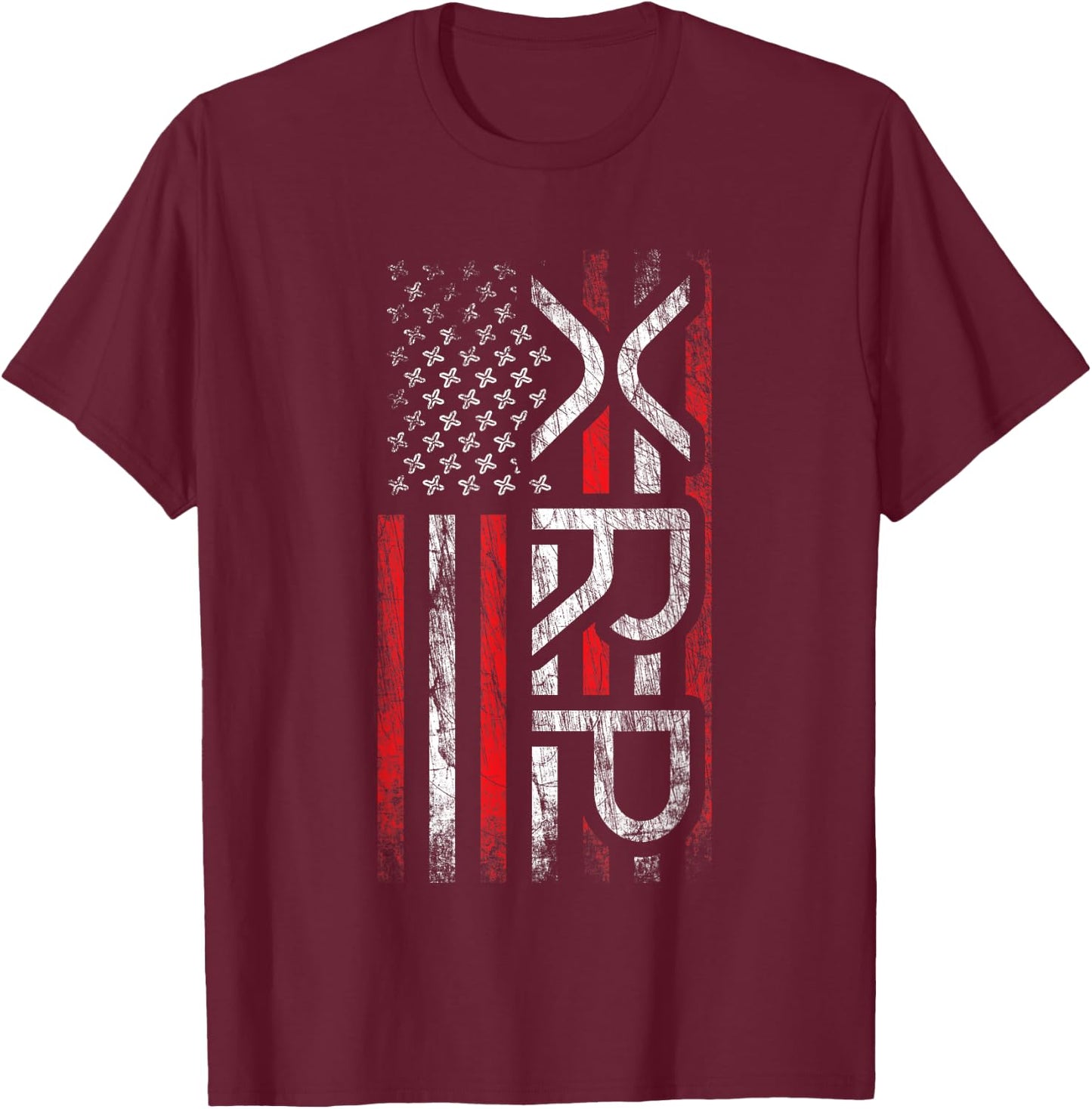 XRP Crypto - XRP Cryptocurrency - American Flag - XRP T-Shirt - T-Shirt | Maroon