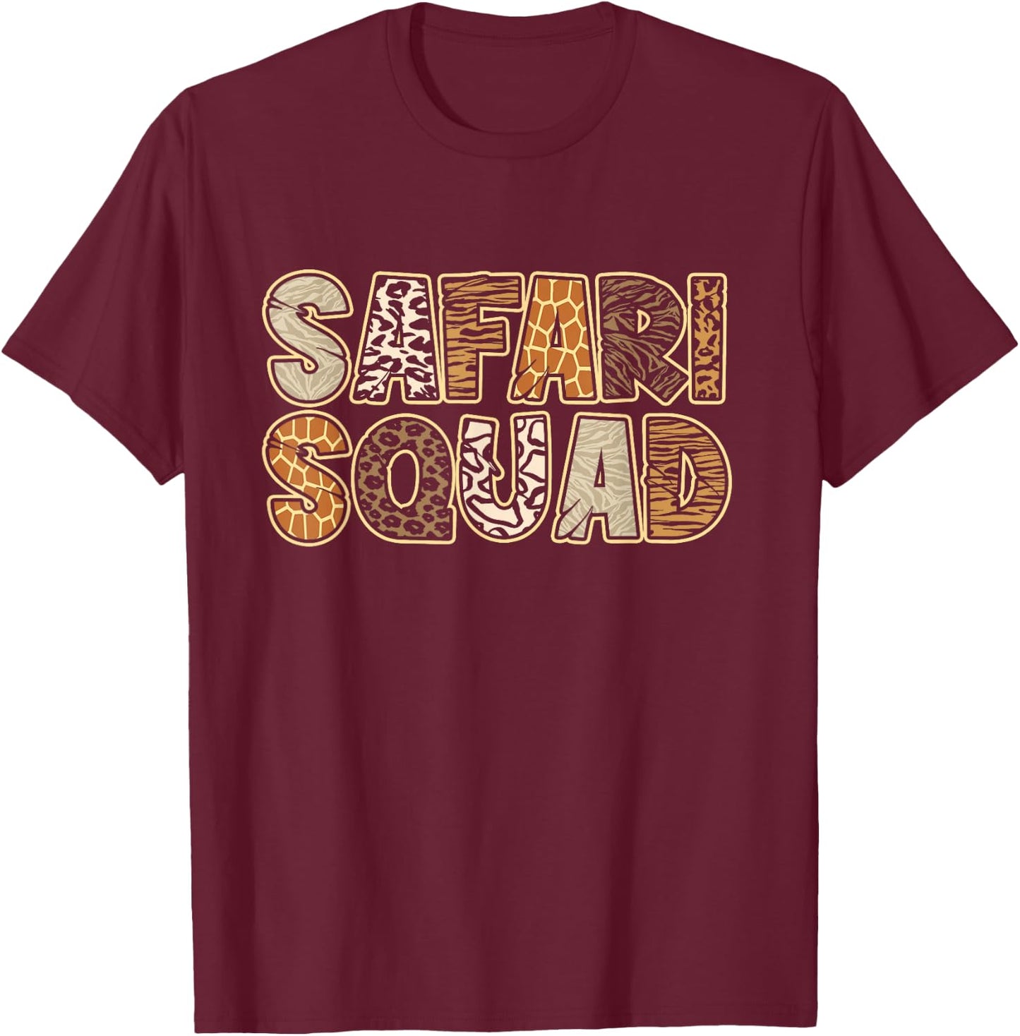 Arfica Safari Zoo - Safari Squad T-Shirt - T-Shirt | Maroon