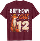 Fox Animal Lovers 12th Birthday Girl Fox B-day 12 year old T-Shirt - T-Shirt | Maroon