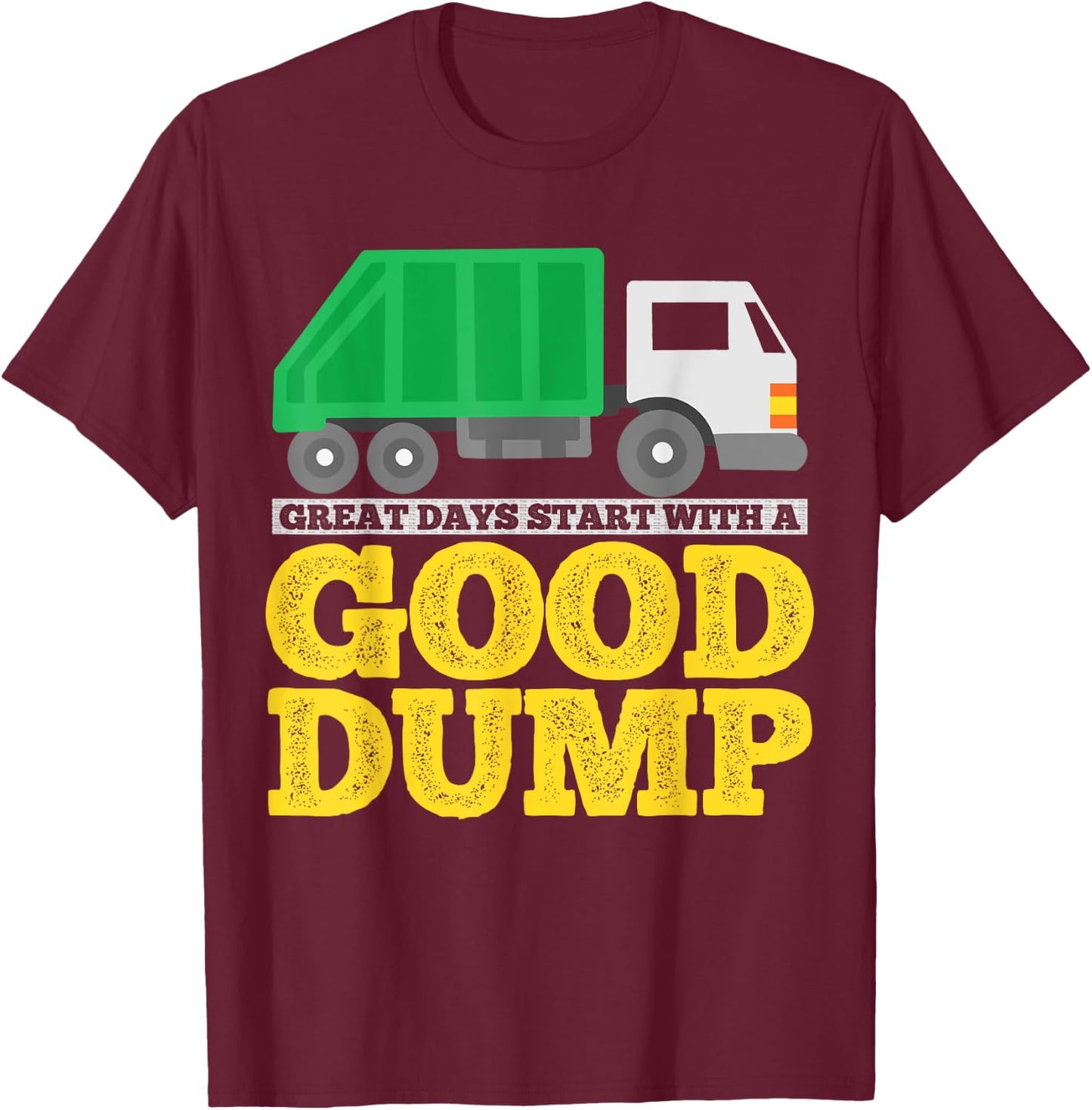 Garbage Truck T-Shirt - T-Shirt | Maroon