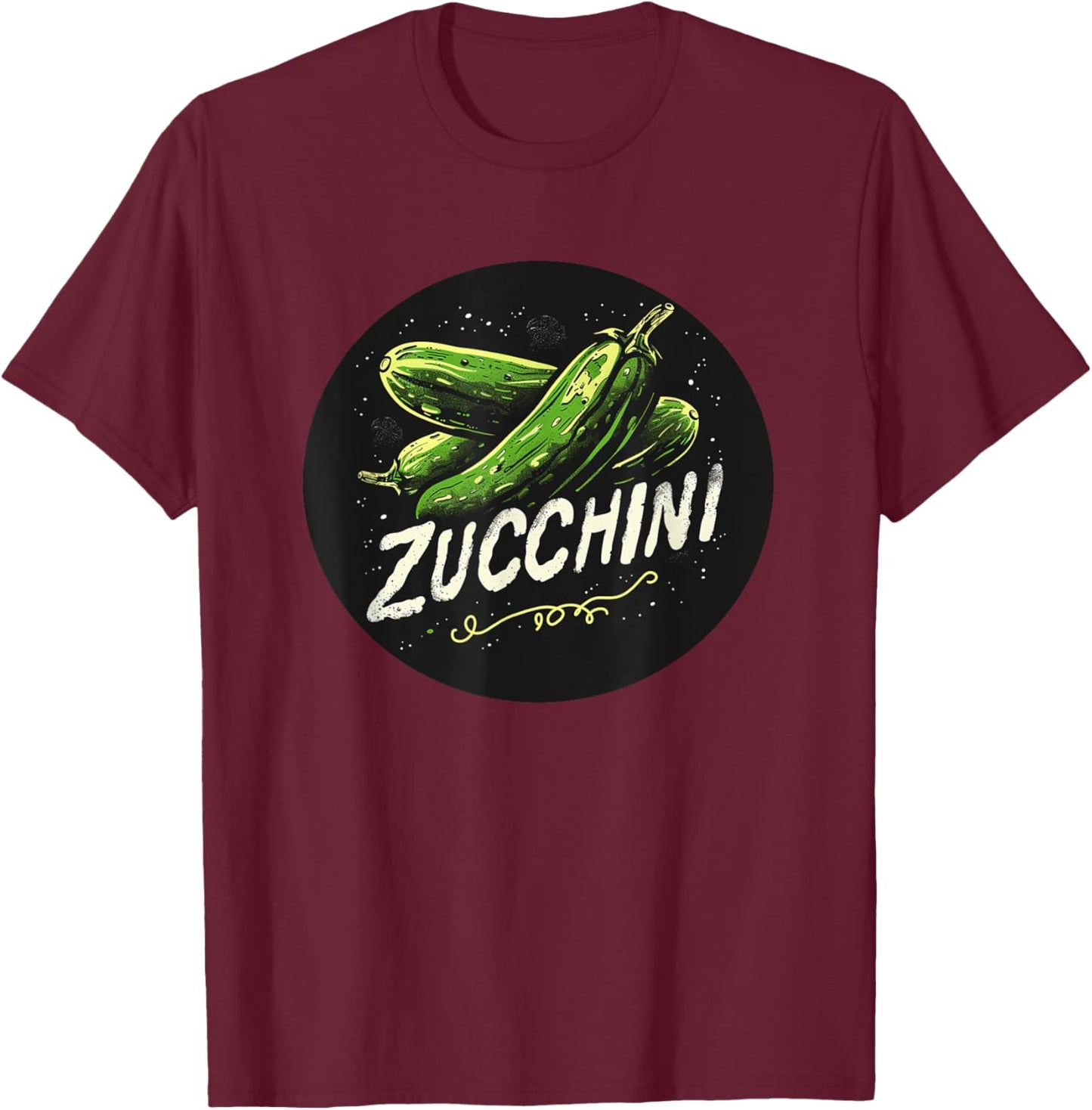 Happy Zucchini for Adults and Kids T-Shirt - T-Shirt | Maroon