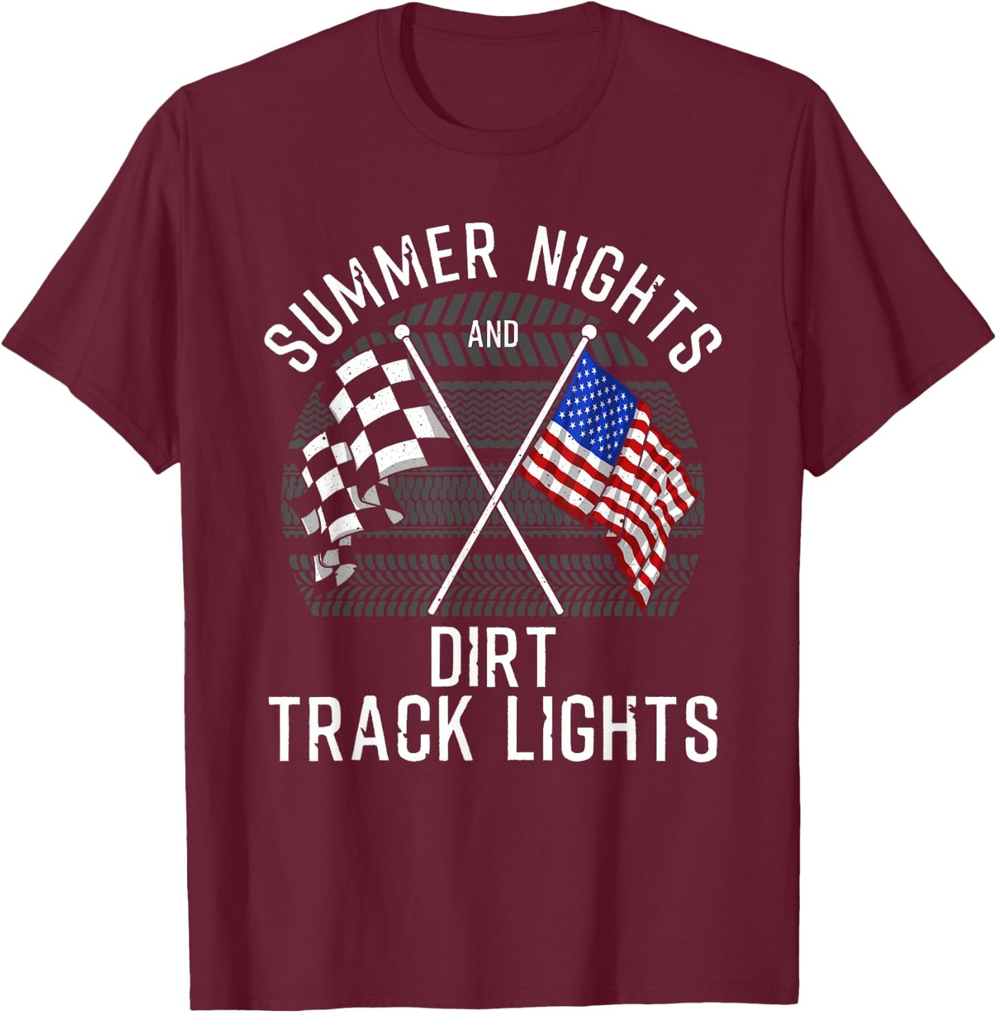 Funny Dirt Racing Gift Women Cool Dirt Track Racing T-Shirt - T-Shirt | Maroon