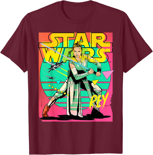 Star Wars Rey 90s T-Shirt - T-Shirt | Maroon