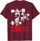 1200 Pound Club Member T-Shirt - T-Shirt | Maroon