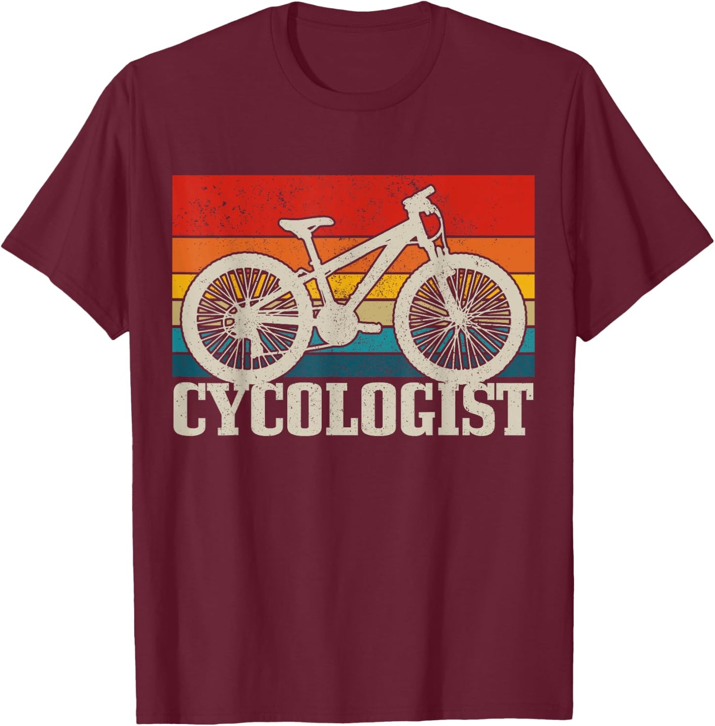 Cycologist Mountain Bike MTB Funny Mountain Biker Gift T-Shirt - T-Shirt | Maroon