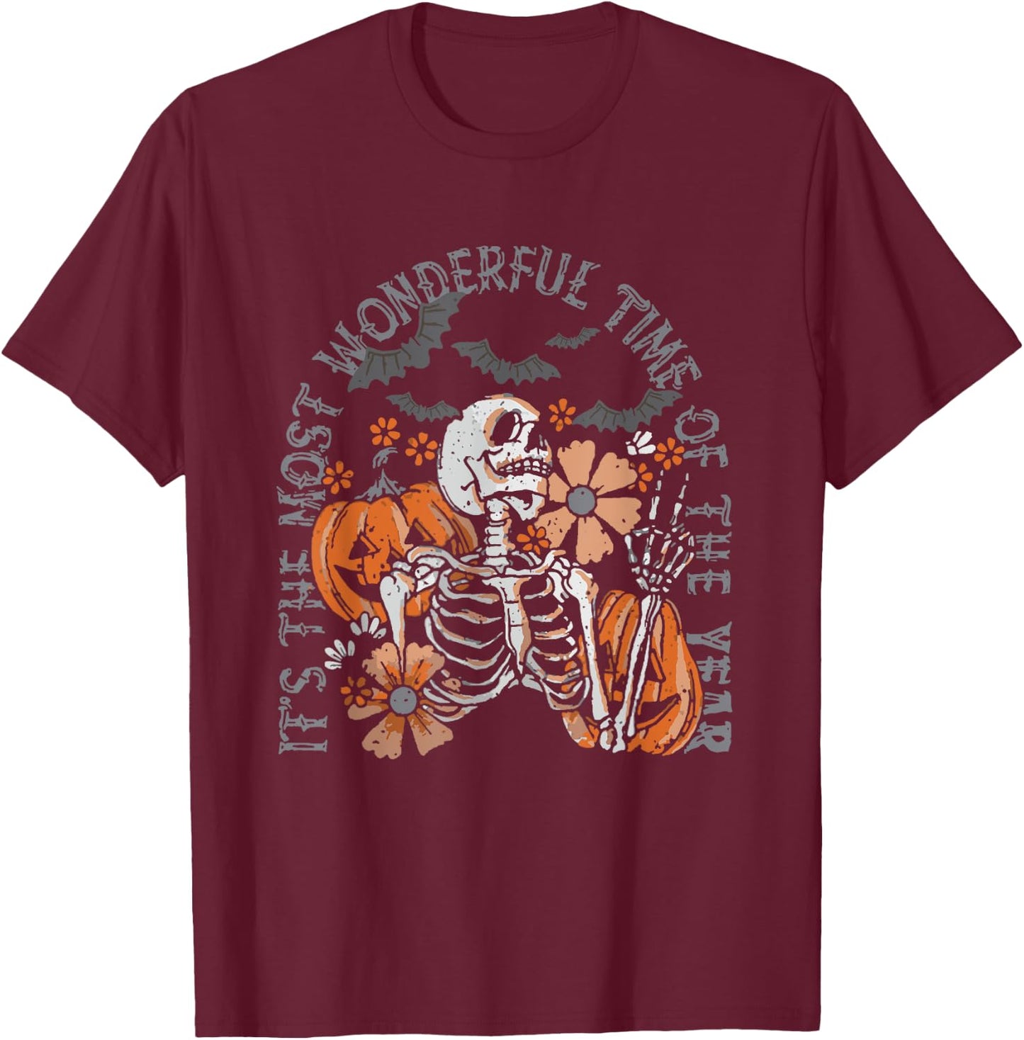 It's The Most Wonderful's Halloween Time Of The Year T-Shirt - T-Shirt | Maroon