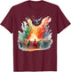 Pentecost Doves Tongues Fire Flame Holy Spirit Catholic T-Shirt - T-Shirt | Maroon