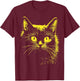 Cat Illustration Men Women Kids T-Shirt - T-Shirt | Maroon