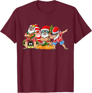 Hawaiian Three Gnomes Christmas In July Summer Vacation Men T-Shirt - T-Shirt | Maroon