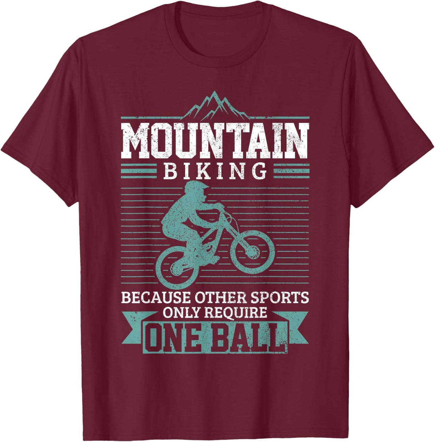 Mountain Bike MTB Downhill Biking Funny Mountain Biker Gift T-Shirt - T-Shirt | Maroon