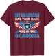 My Grandson Has Your Back Proud Air Force Grandma Military T-Shirt - T-Shirt | Maroon