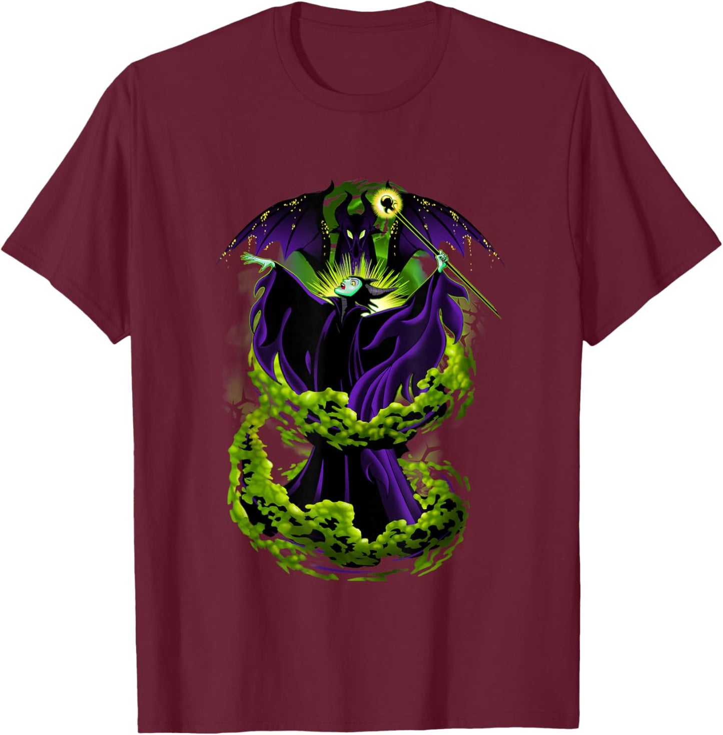 Disney Villains Maleficent Dragon Transformation T-Shirt - T-Shirt | Maroon