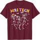 Skeleton MRI Radiology MRI Technologist MRI Tech Halloween T-Shirt - T-Shirt | Maroon