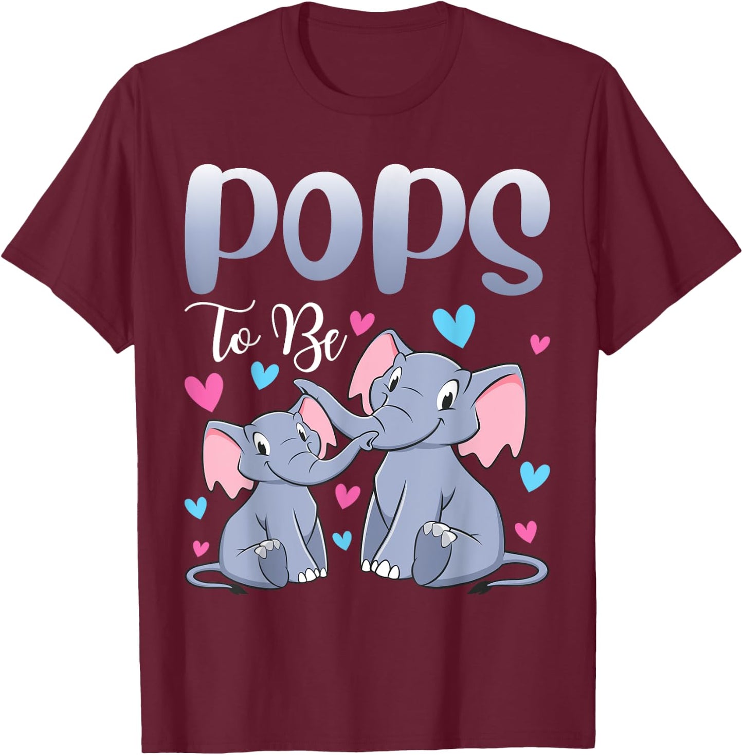 Soon Pops To Be Elephants For Baby Shower Gender Reveal Men T-Shirt - T-Shirt | Maroon