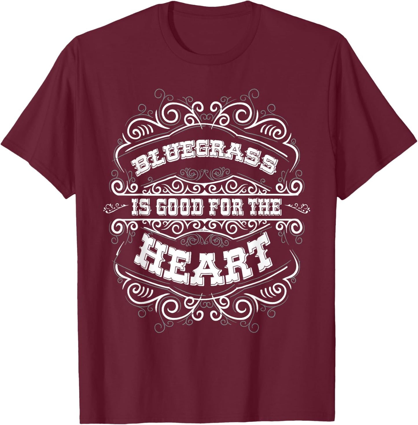 Bluegrass Gifts Women Men Banjo Music Cowboy Gifts Bluegrass T-Shirt - T-Shirt | Maroon