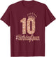 10th Birthday Gifts Girls Double Digits Rose Colored T-Shirt - T-Shirt | Maroon