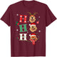 Ho Ho Ho Retrievers Golden Xmas Outfit Christmas Costume T-Shirt - T-Shirt | Maroon