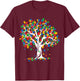 Tree Of Life Autism Awareness Month Funny ASD Supporter Gift T-Shirt - T-Shirt | Maroon