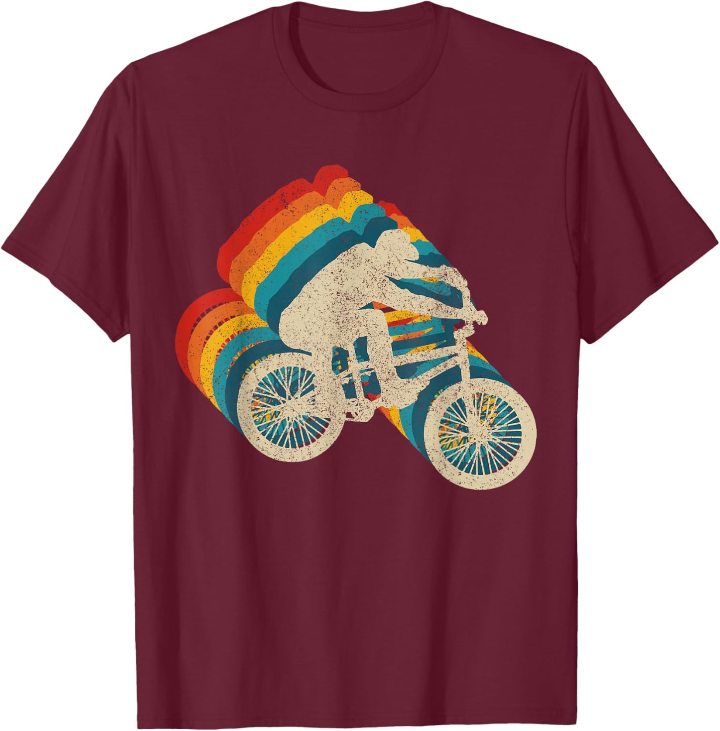 BMX Vintage Retro Bike Bicycle BMXer Gift T-Shirt - T-Shirt | Maroon