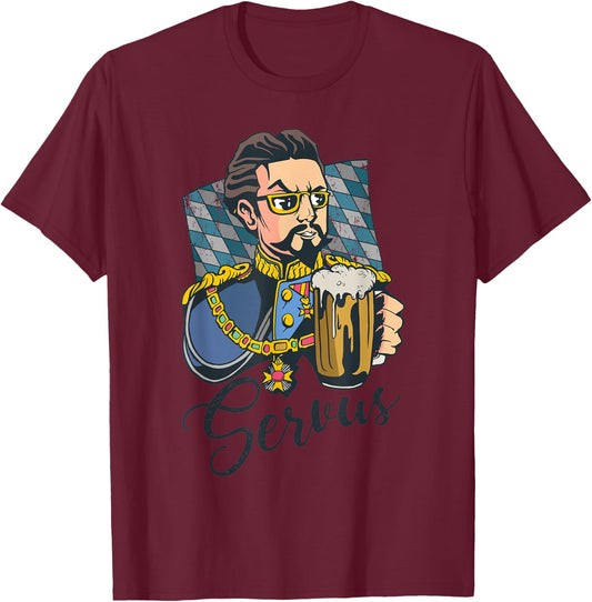 König Ludwig Home Bayern Beer Gift T-Shirt - T-Shirt | Maroon