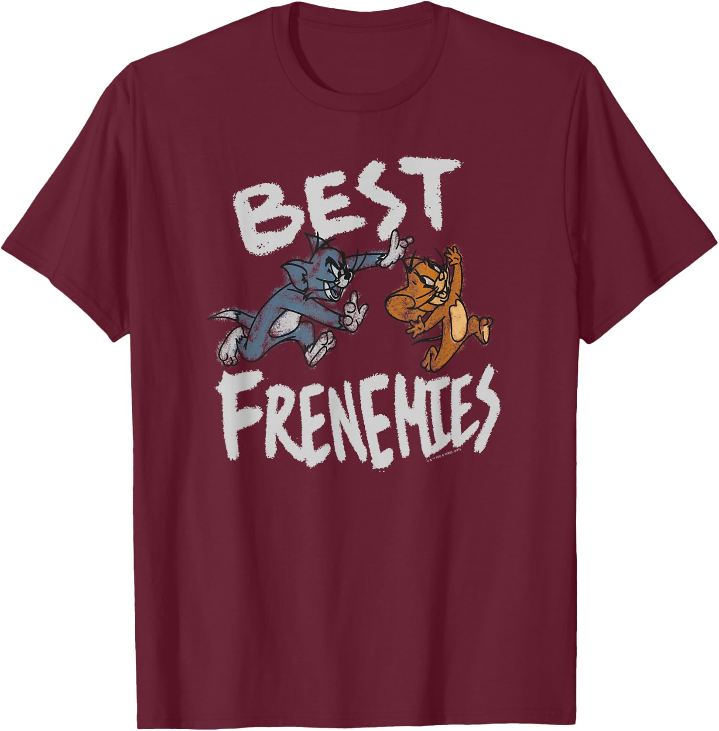 Tom & Jerry Movie Best Frenemies T-Shirt - T-Shirt | Maroon