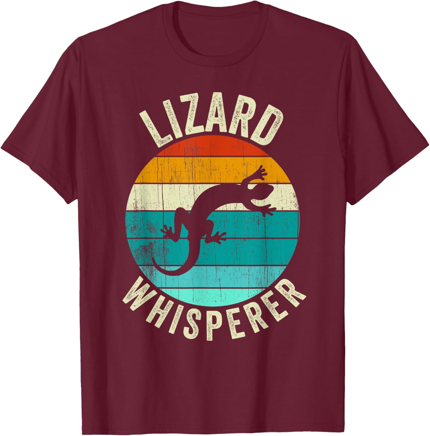 Vintage Retro Lizard Whisperer Gecko Reptile Lover Kids Gift T-Shirt - T-Shirt | Maroon