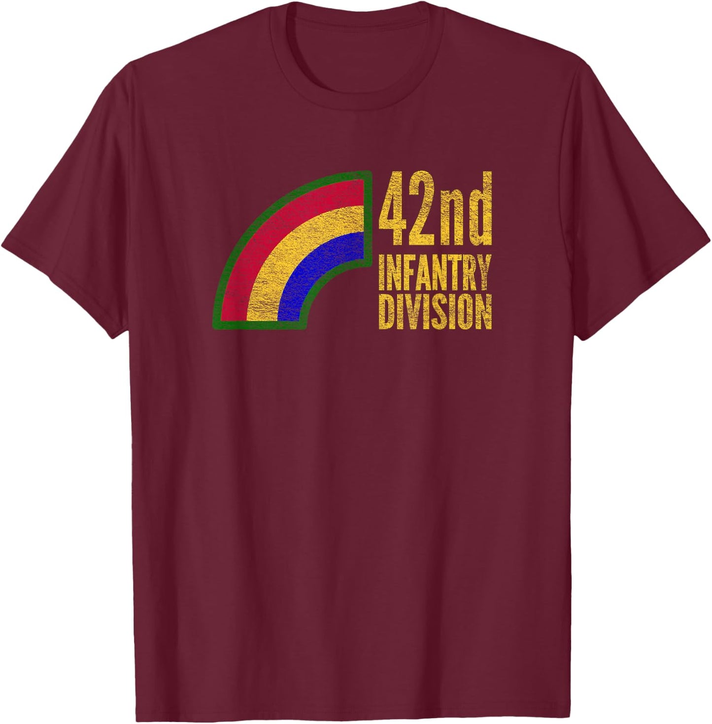 42nd Infantry Division Army T-Shirt - T-Shirt | Maroon