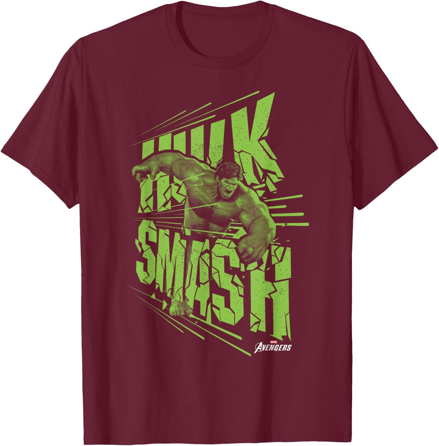 Marvel Avengers Game Hulk Smash Portrait T-Shirt - T-Shirt | Maroon