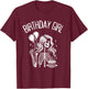 Birthday Girl Cute Gothic Skeleton Women T-Shirt - T-Shirt | Maroon