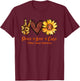 Daisy Peace Love Cure Kidney Cancer Awareness Gift T-Shirt - T-Shirt | Maroon