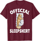 Golden Retriever Dog Official Sleepshirt Napping Pajamas T-Shirt - T-Shirt | Maroon