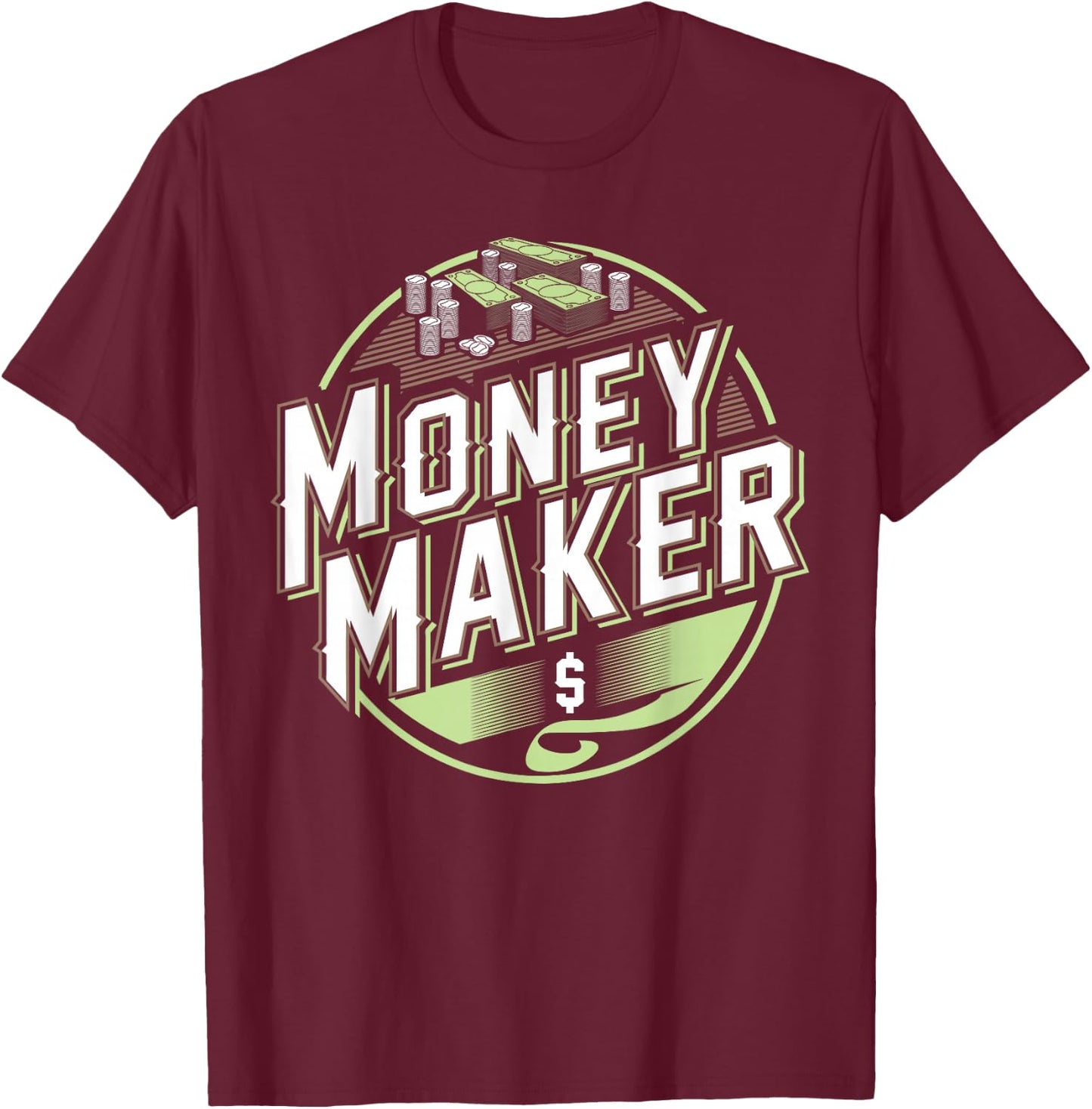 Funny Couples Matching Money Maker Finance Humor Design T-Shirt - T-Shirt | Maroon
